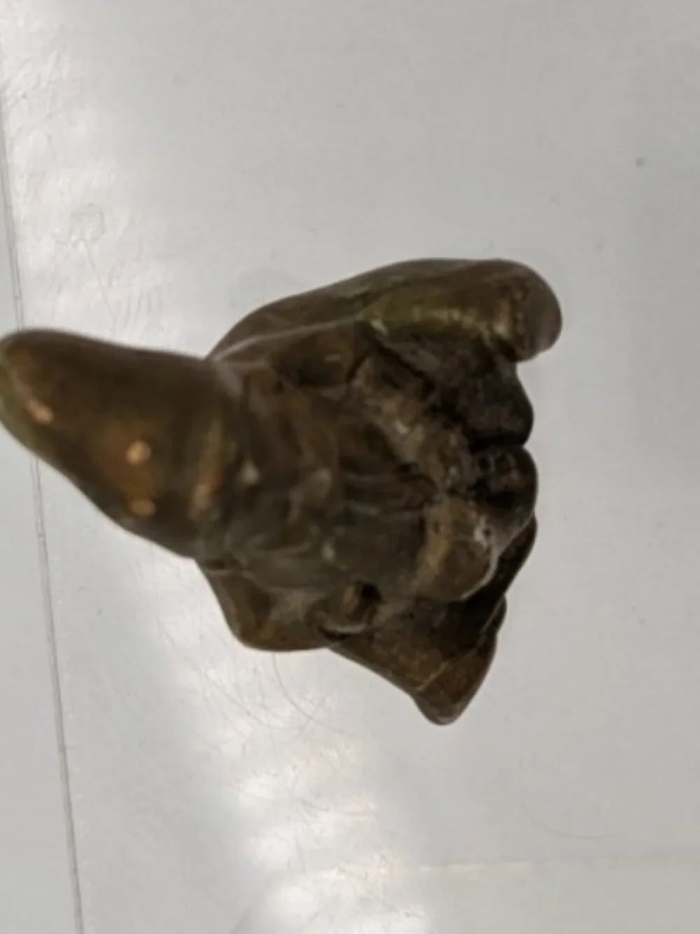 mini ceramic gnome playing saxophone 1.75